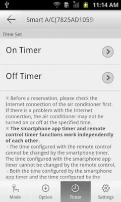 Smart Air Conditioner(CAC) android App screenshot 1